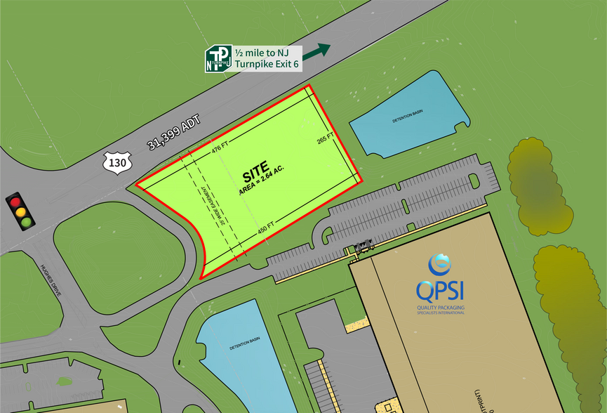 2032 Route 130 N, Burlington, NJ à louer - Photo de l’immeuble – Image 1 sur 2