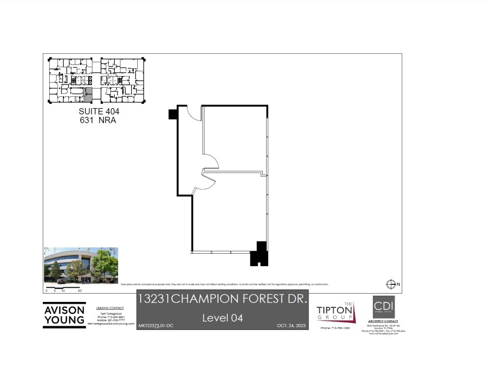 13231 Champion Forest Dr, Houston, TX à louer Plan d’étage– Image 1 sur 1
