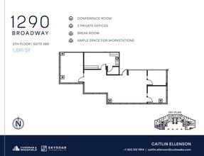 1290 Broadway, Denver, CO à louer Plan d’étage– Image 2 sur 2