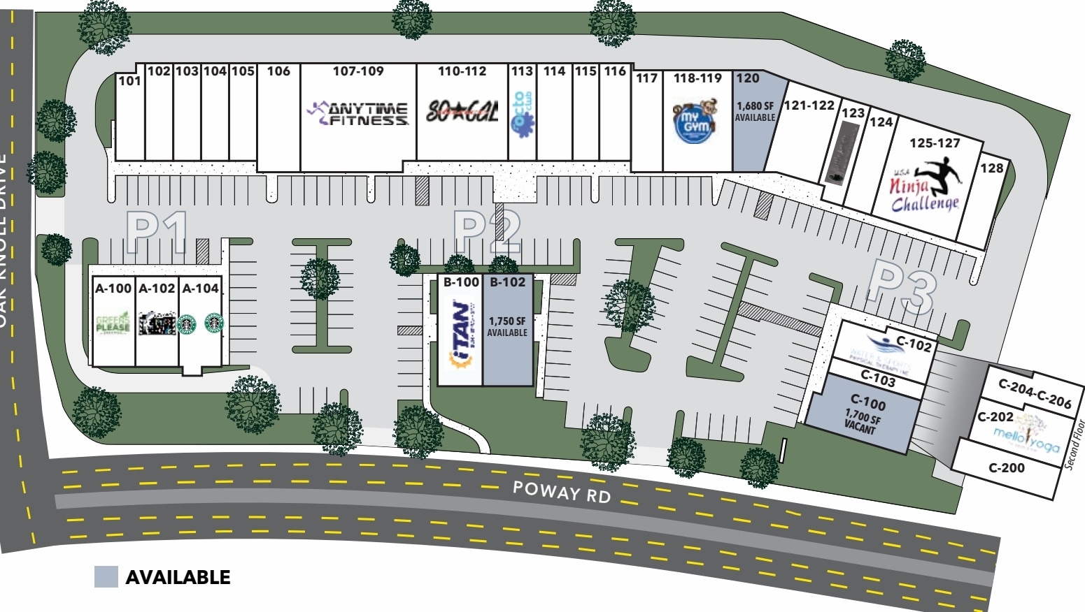 12202-12234 Poway Rd, Poway, CA à louer Plan de site– Image 1 sur 1