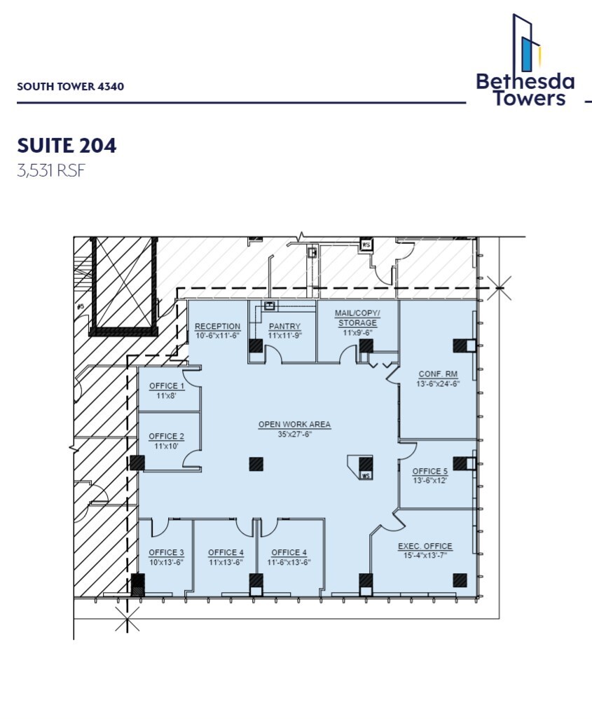 4340 East-West Hwy, Bethesda, MD à louer Plan d’étage– Image 1 sur 1