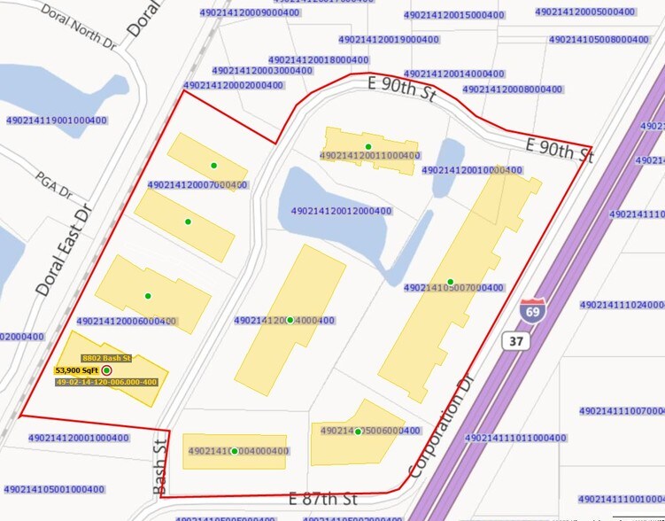 8804 Bash St, Indianapolis, IN à louer - Plan cadastral – Image 3 sur 9