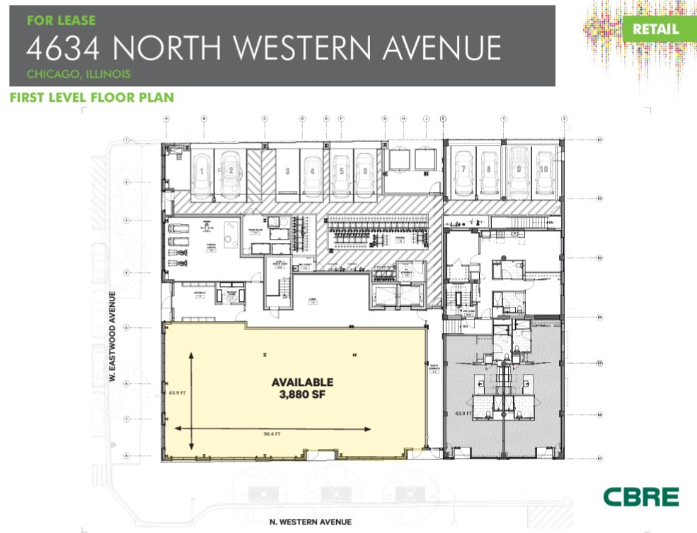 4634 N Western Ave, Chicago, IL à louer Plan d’étage– Image 1 sur 1