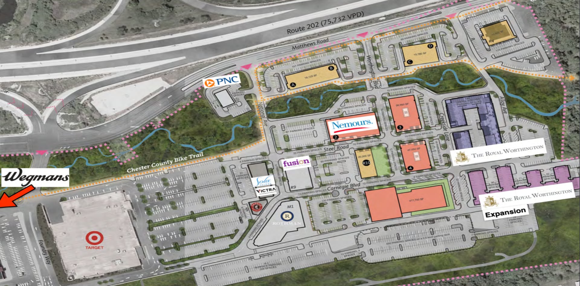 455 Carnegie Blvd, Malvern, PA à louer Plan de site– Image 1 sur 3