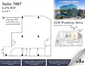 5120 Woodway Dr, Houston, TX à louer Plan d’étage– Image 1 sur 2