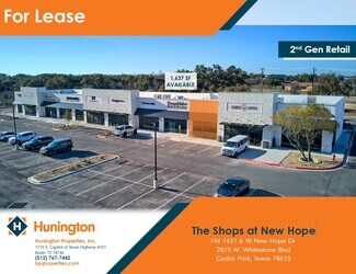 Plus de détails pour FM 1431 & W. New Hope Dr, Cedar Park, TX - Local commercial à louer