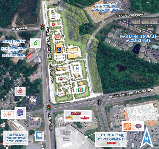 Washington Hwy at Sliding Hill Road, Glen Allen, VA à louer - Plan de site – Image 2 sur 3