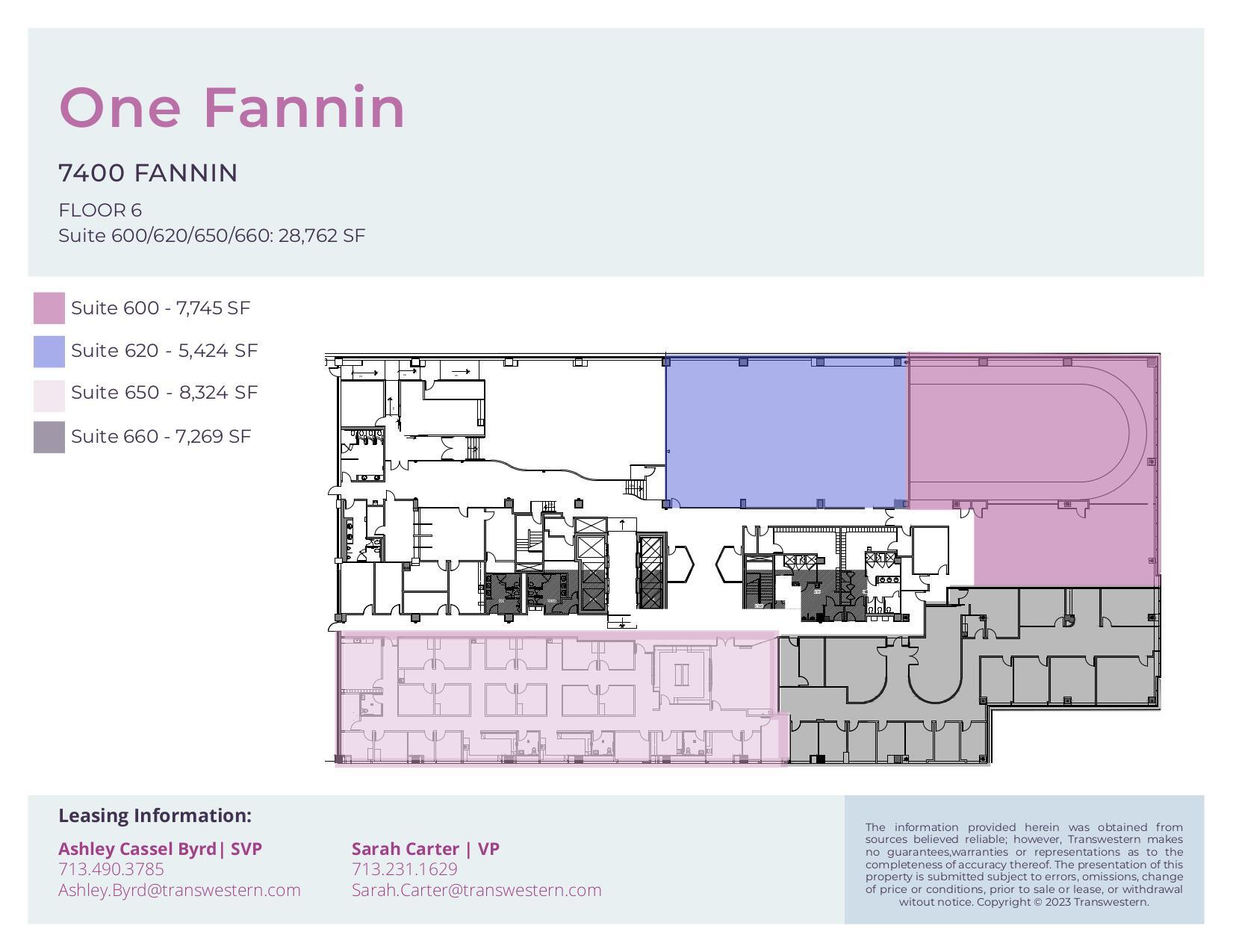 7400 Fannin St, Houston, TX à louer Plan d’étage– Image 1 sur 1