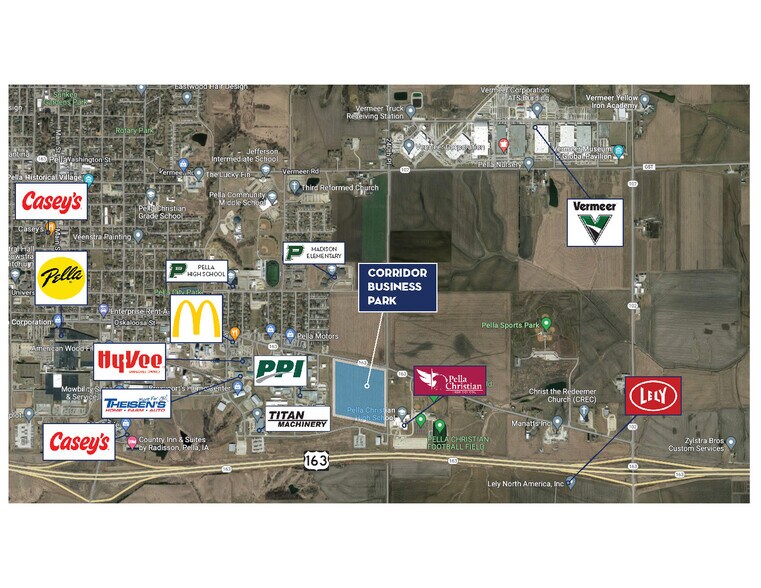 IA-163, Pella, IA à vendre - Aérien – Image 2 sur 2