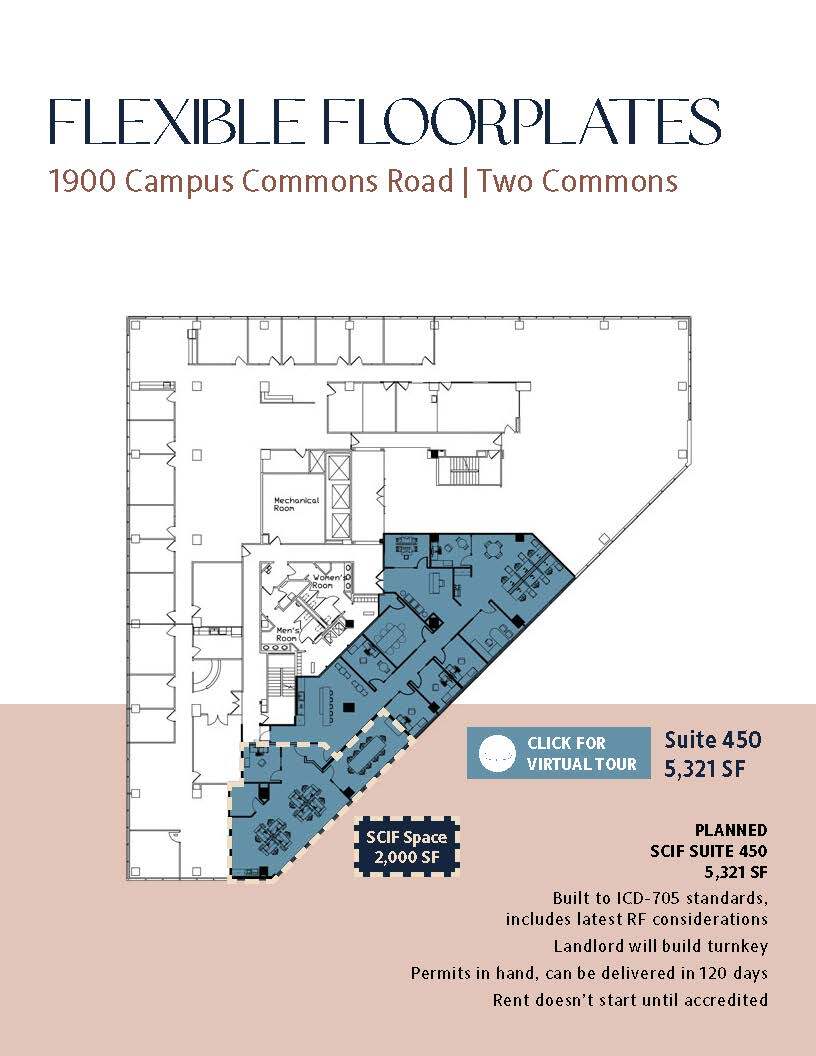 1900 Campus Commons Dr, Reston, VA à louer Plan d’étage– Image 1 sur 1