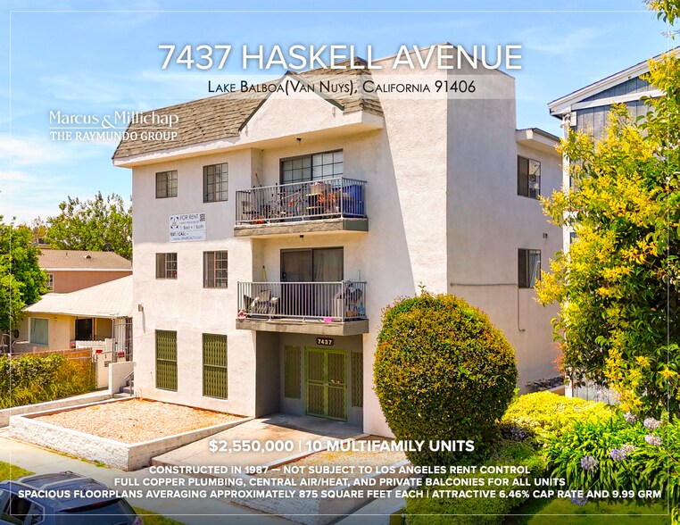 7437 Haskell Ave, Van Nuys, CA à vendre - Photo de l’immeuble – Image 1 sur 20