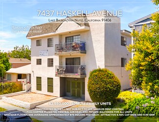Plus de détails pour 7437 Haskell Ave, Van Nuys, CA - Logement à vendre