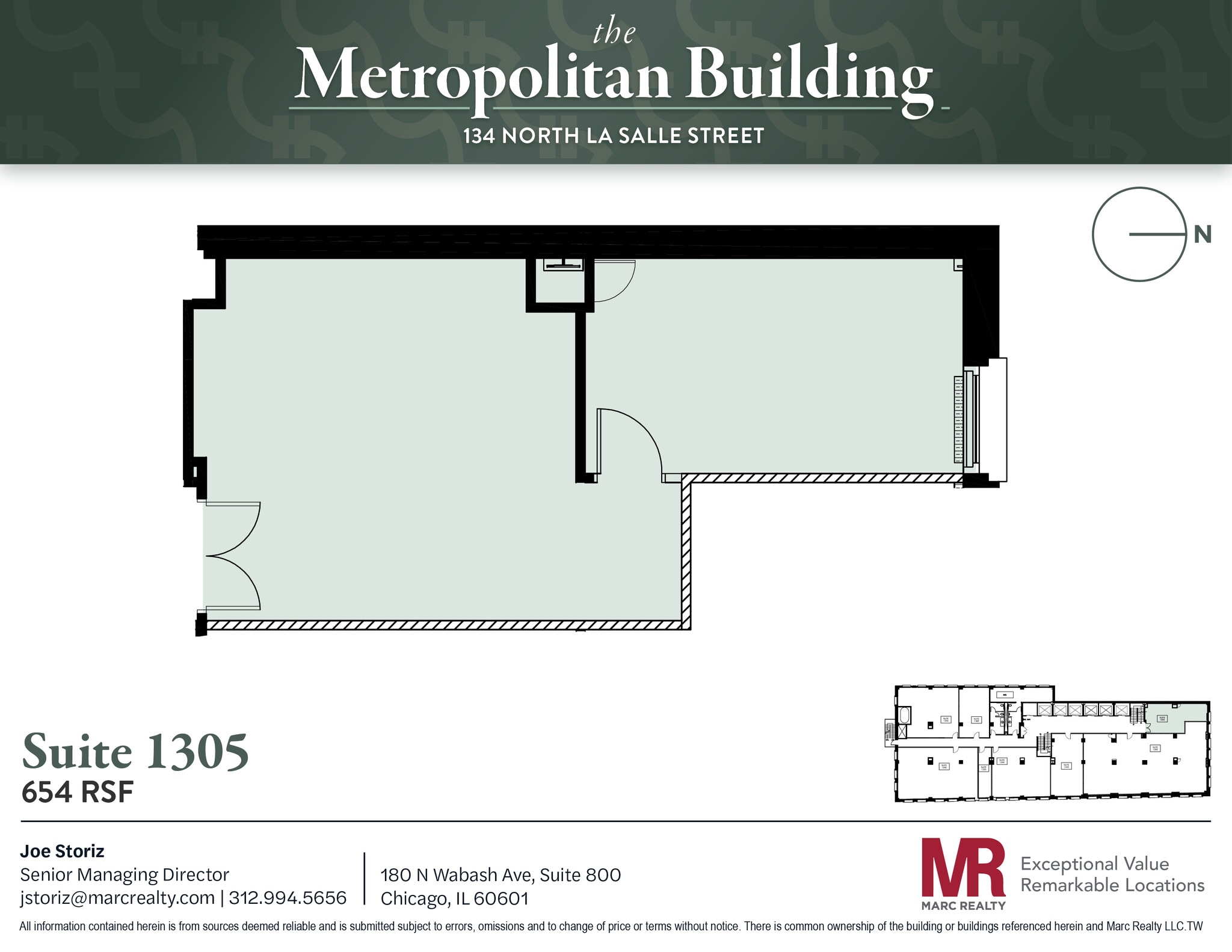 134 N LaSalle St, Chicago, IL à louer Plan d’étage– Image 1 sur 5