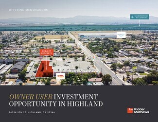 Plus de détails pour 26554 9th st, Highland, CA - Local commercial à vendre