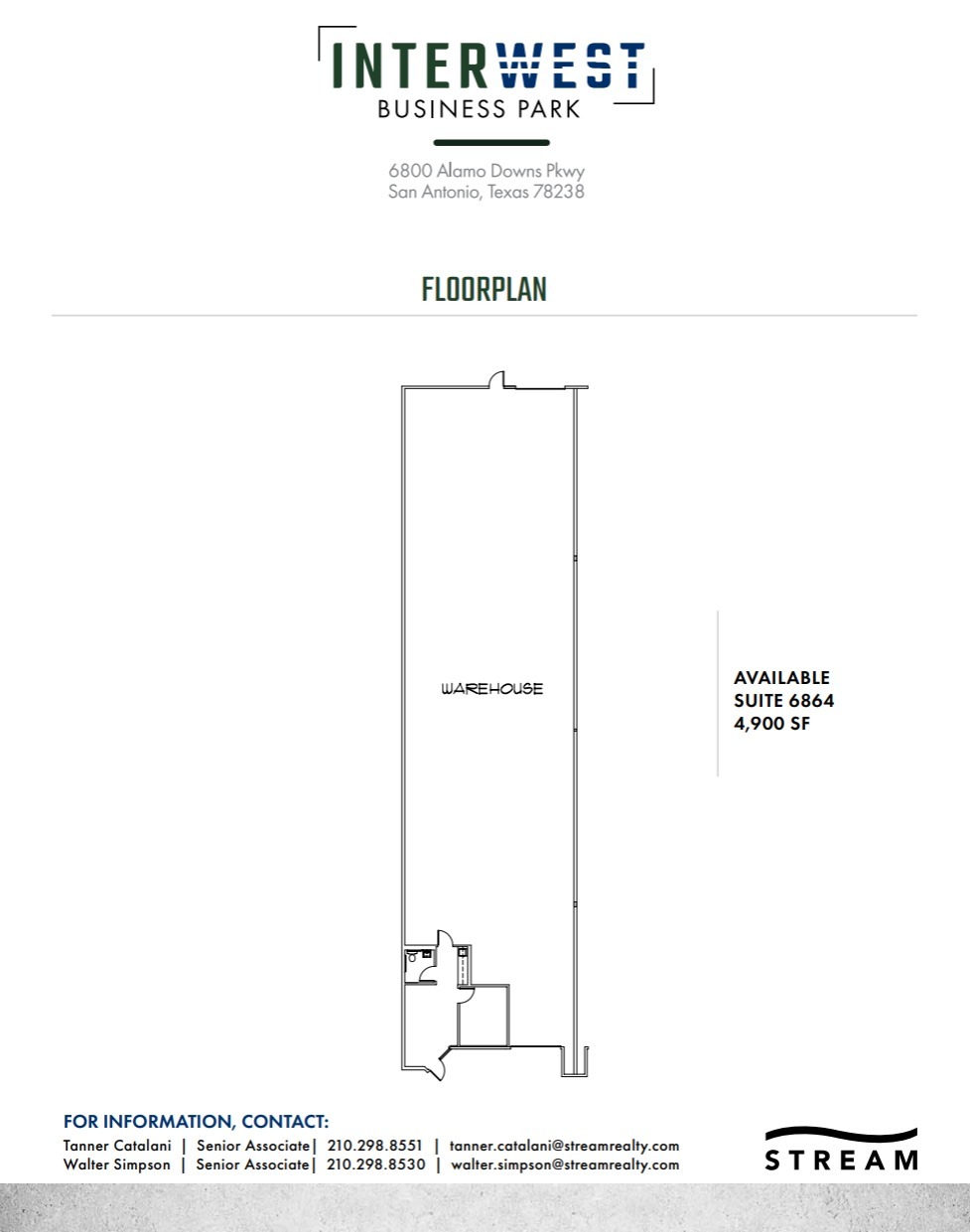 6850-6862 Alamo Downs Pky, San Antonio, TX à louer Plan d’étage– Image 1 sur 1
