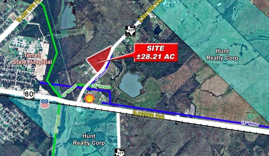 +/- 28 Acres, FM-429, Terrell, TX à vendre Photo de l’immeuble– Image 1 sur 2