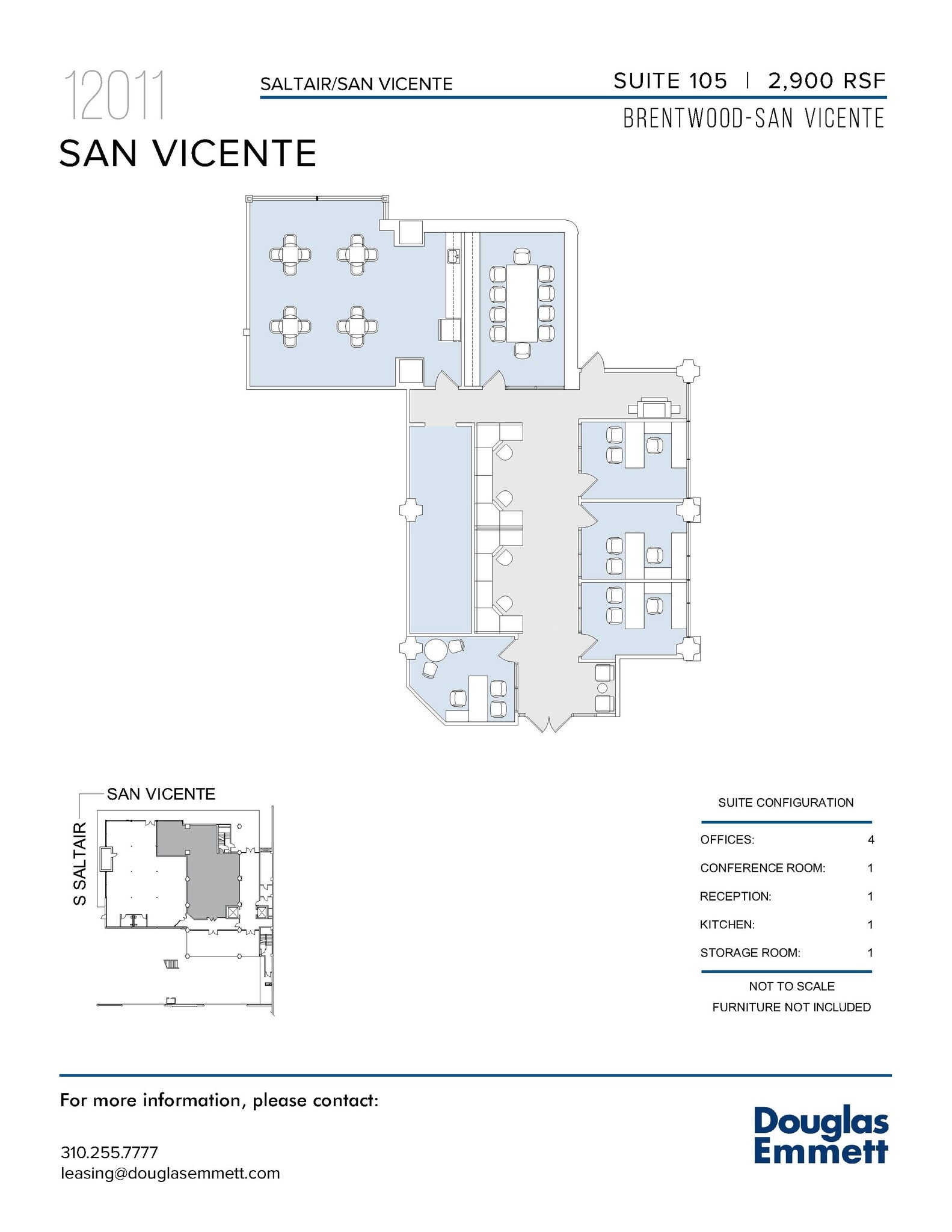 12011 San Vicente Blvd, Los Angeles, CA à louer Plan d’étage– Image 1 sur 1