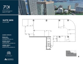 701 Brickell Ave, Miami, FL à louer Plan d’étage– Image 1 sur 1