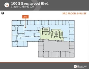 100 S Brentwood Blvd, Clayton, MO à louer Plan d’étage– Image 1 sur 1