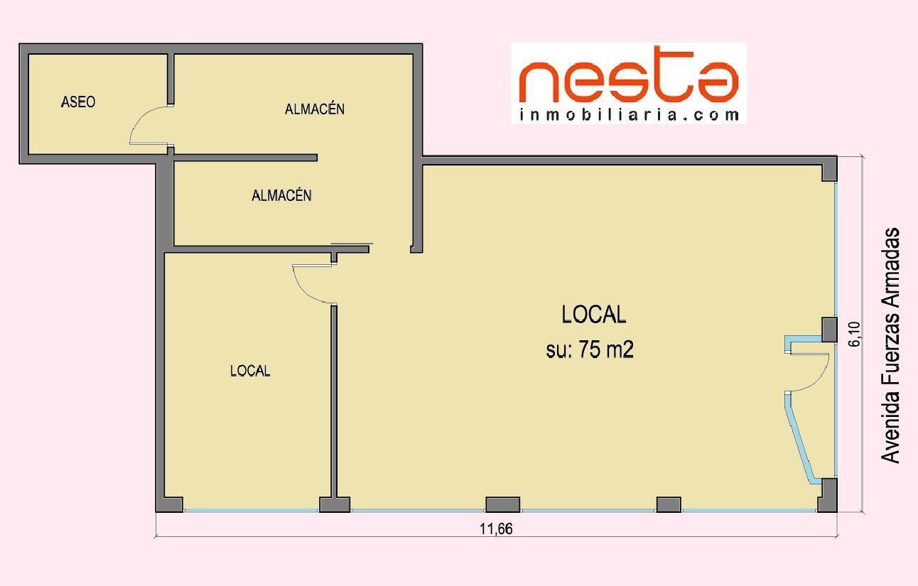 Local commercial dans Lorca, Murcia à louer Plan d’étage– Image 1 sur 12