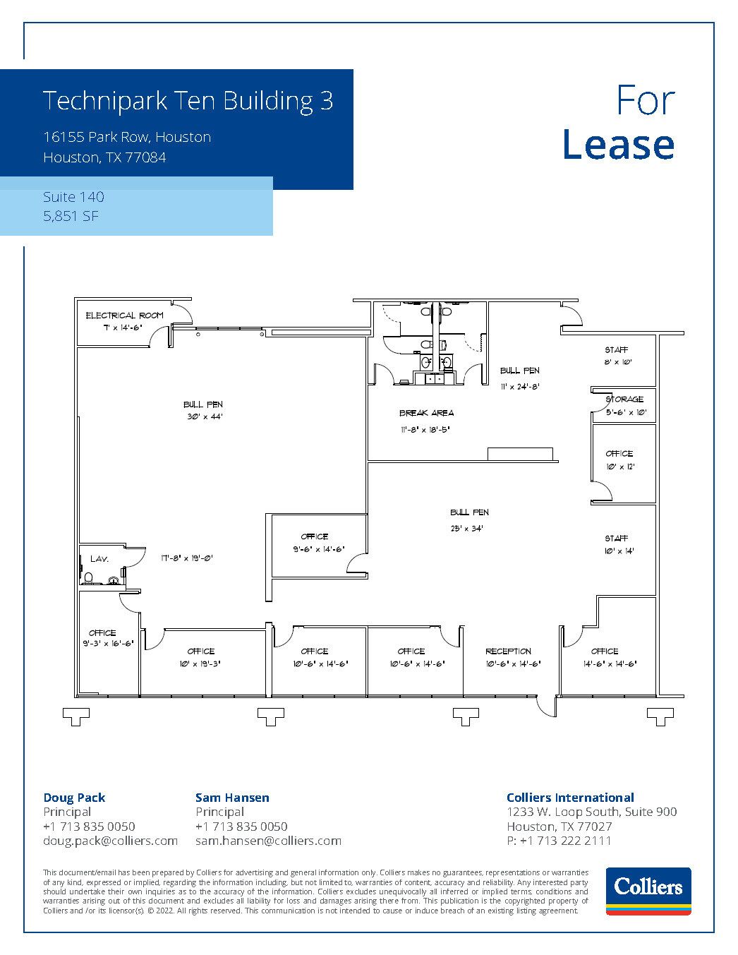 16155 Park Row, Houston, TX à louer Plan d’étage– Image 1 sur 1