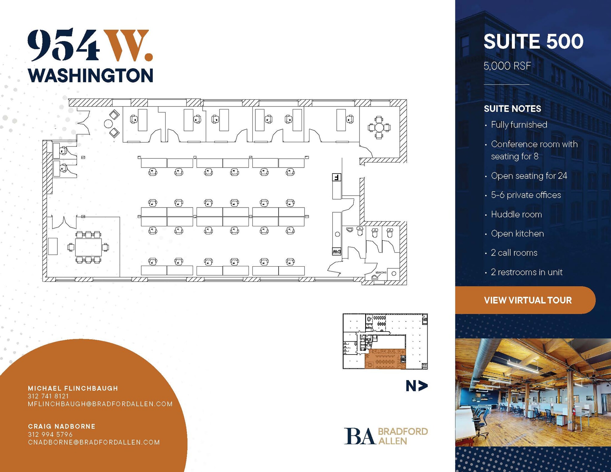 954 W Washington Blvd, Chicago, IL à louer Plan d’étage– Image 1 sur 5