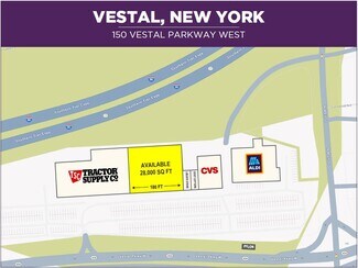 Plus de détails pour 150 Vestal Pky W, Vestal Township, NY - Local commercial à louer