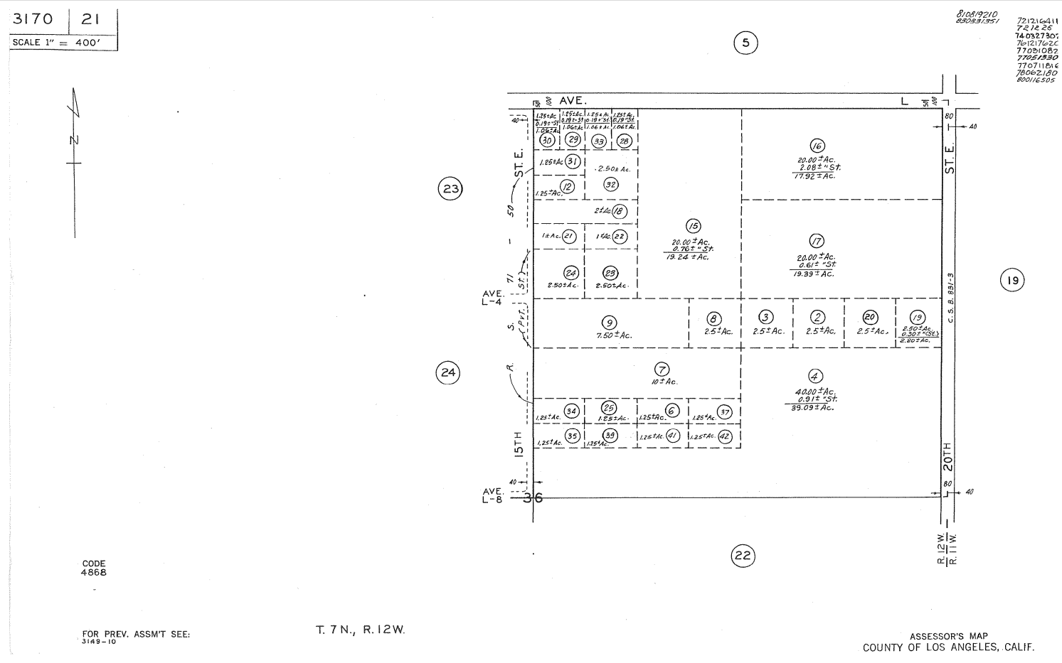 0000 20th E. st, Lancaster, CA à vendre Plan cadastral– Image 1 sur 6