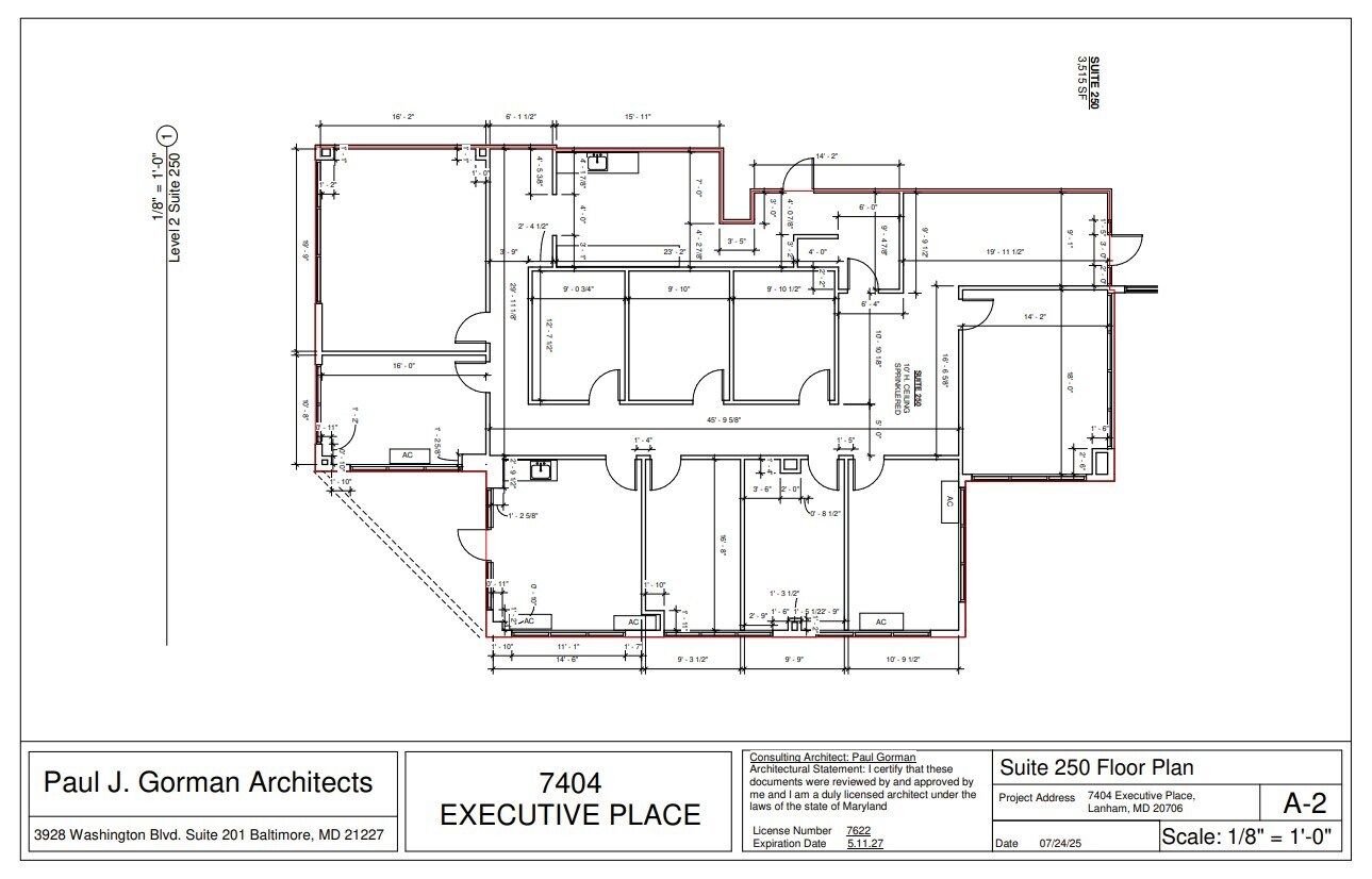 7375 Executive Pl, Lanham, MD à louer Plan d’étage– Image 1 sur 2