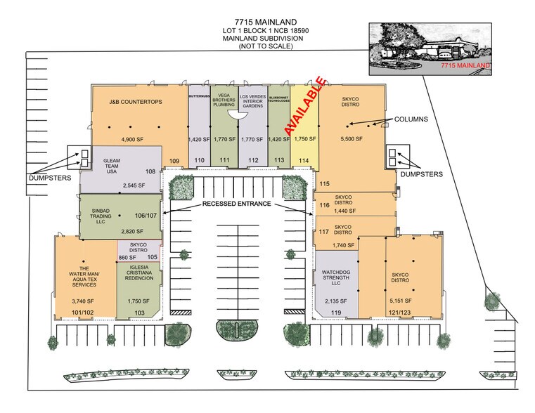 7715 Mainland Dr, San Antonio, TX à louer - Plan de site – Image 2 sur 3