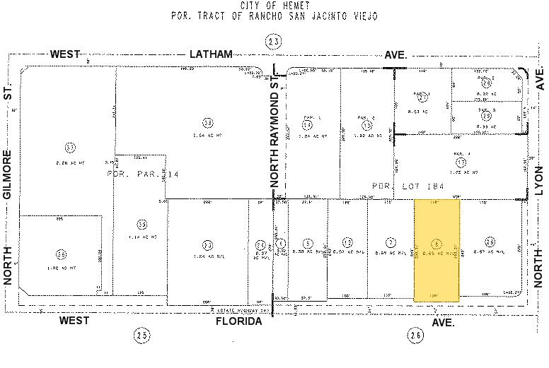 1760 W Florida Ave, Hemet, CA à louer - Plan cadastral – Image 2 sur 4