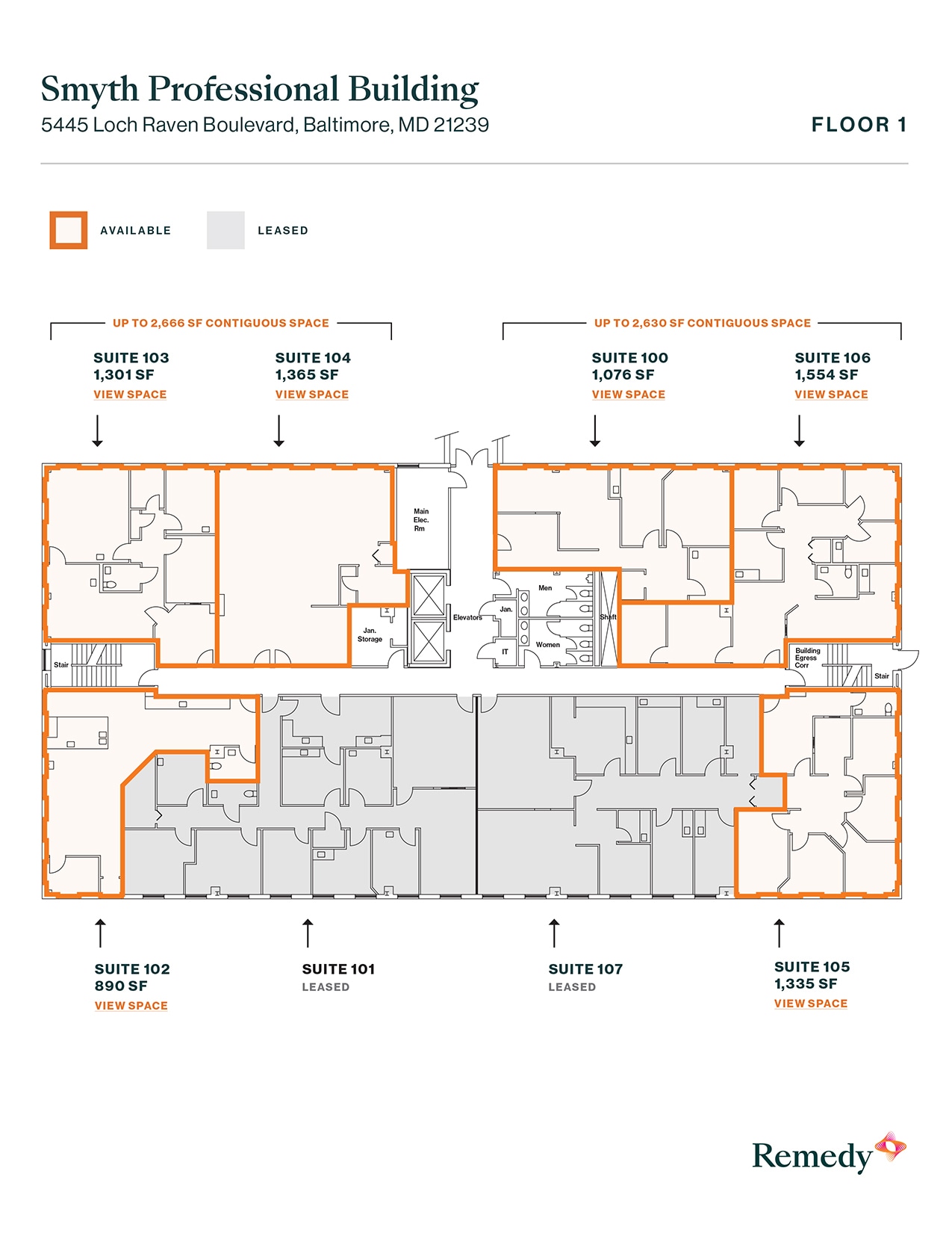 5445-5601 Loch Raven Blvd, Baltimore, MD à louer Plan d’étage– Image 1 sur 1