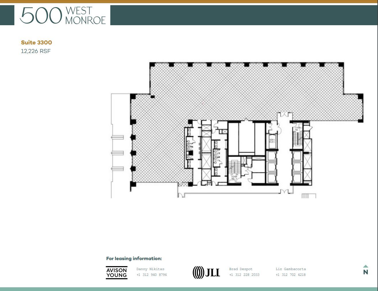 500 West Monroe St, Chicago, IL à louer Plan d’étage– Image 1 sur 1