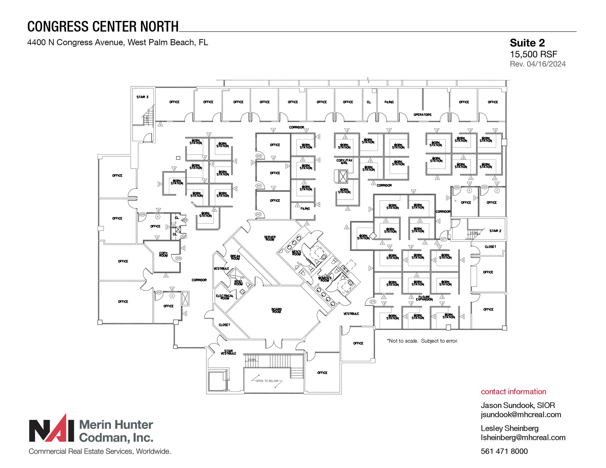 4400 N Congress Ave, West Palm Beach, FL à louer Plan d’étage– Image 1 sur 1