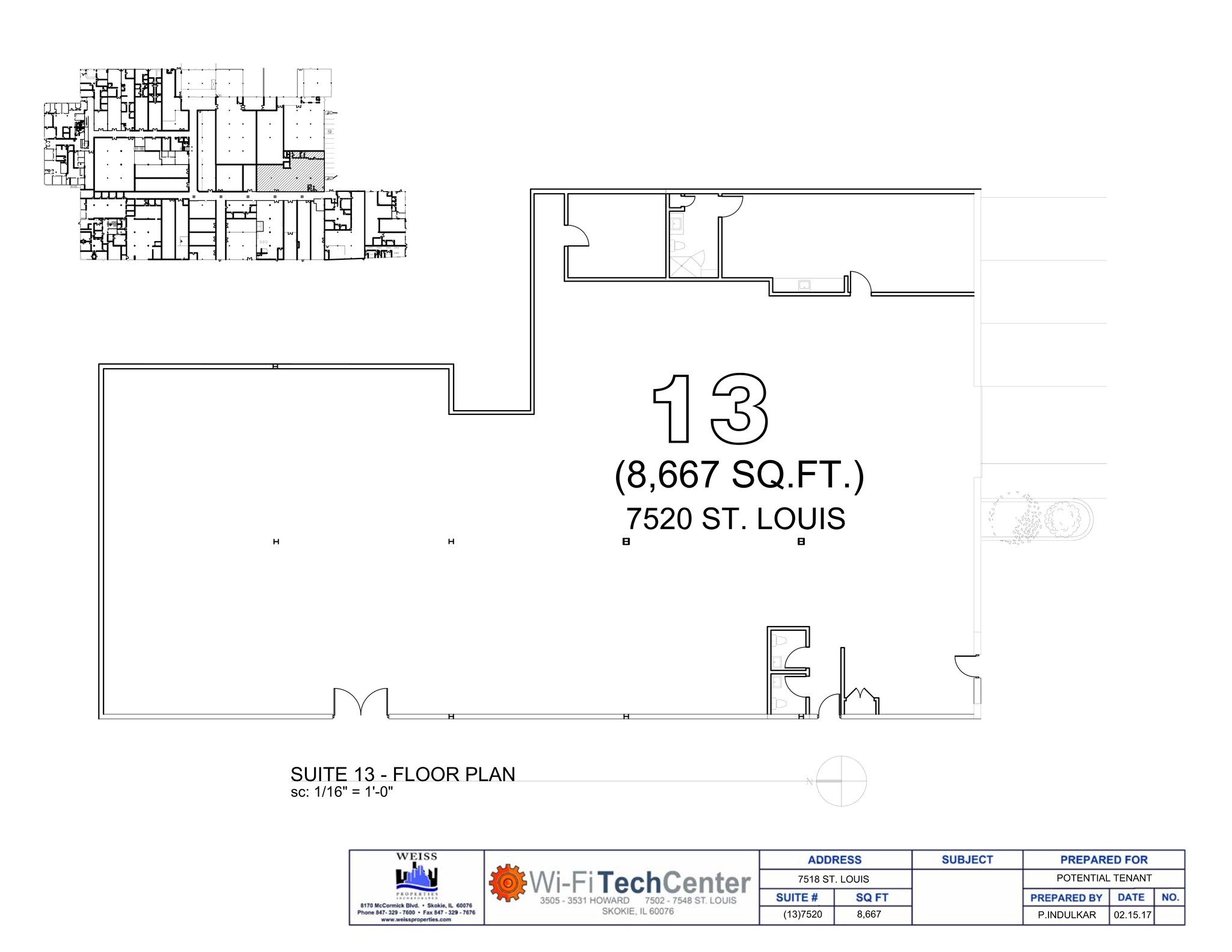 3501 W Howard St, Skokie, IL à louer Plan de site– Image 1 sur 1