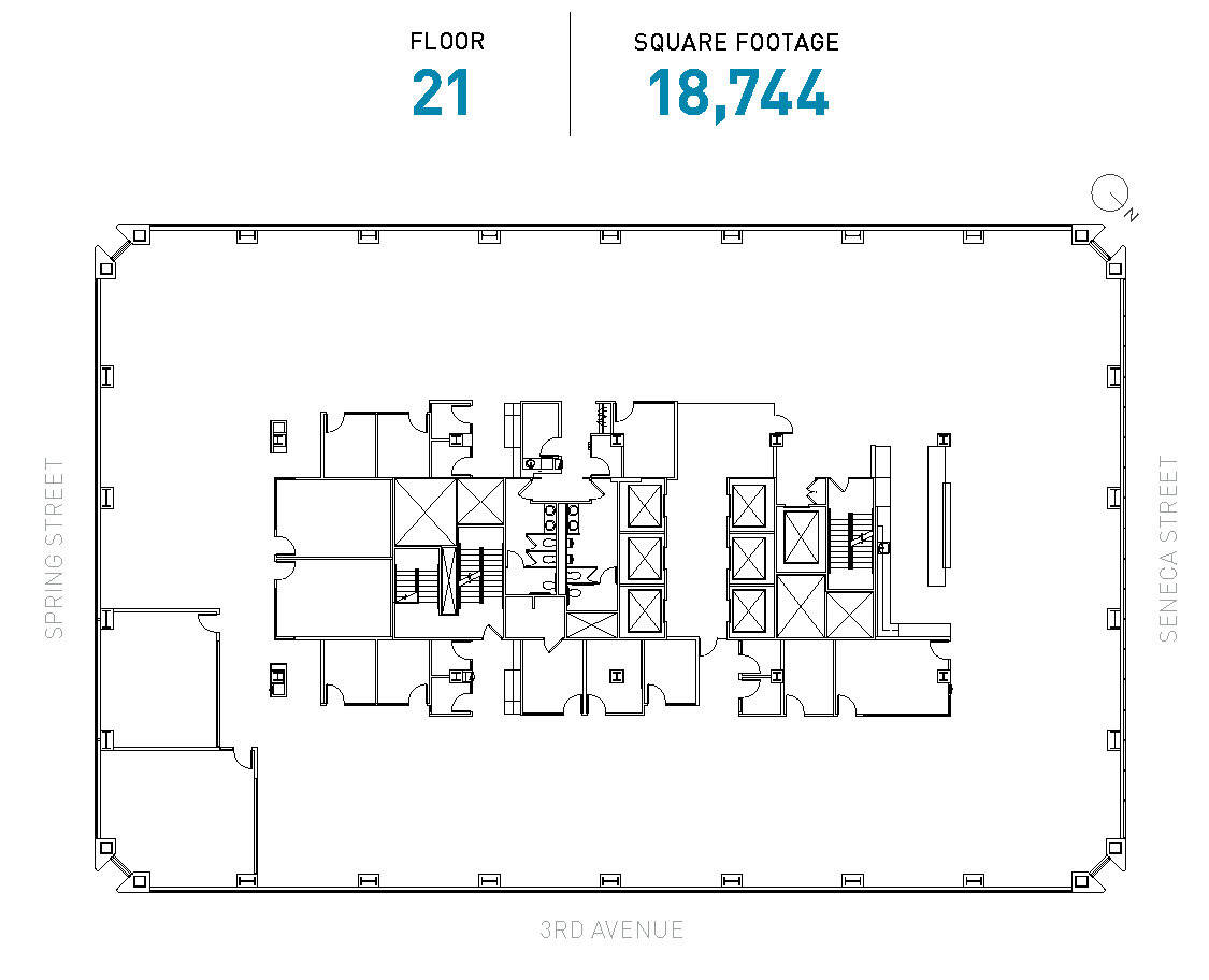 1111 3rd Ave, Seattle, WA à louer Plan d’étage– Image 1 sur 1
