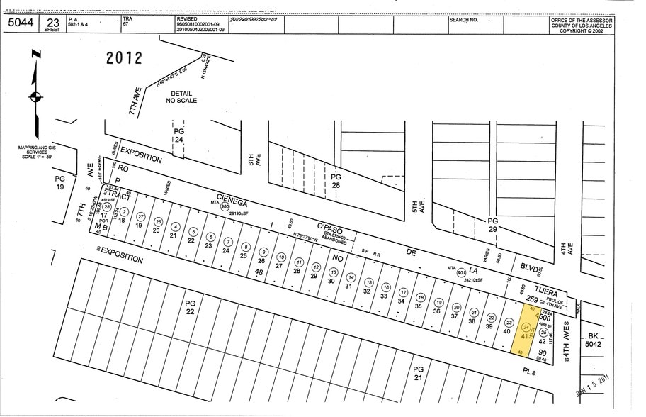 2411 Exposition Pl, Los Angeles, CA à vendre - Plan cadastral – Image 2 sur 9