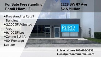Plus de détails pour 2228 SW 67th Ave, Miami, FL - Local commercial à vendre