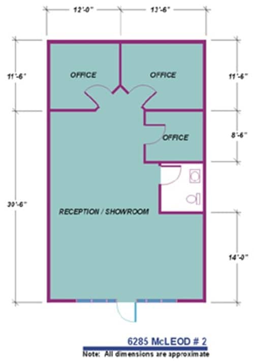 6285 S McLeod Dr, Las Vegas, NV à louer Plan d’étage– Image 1 sur 1