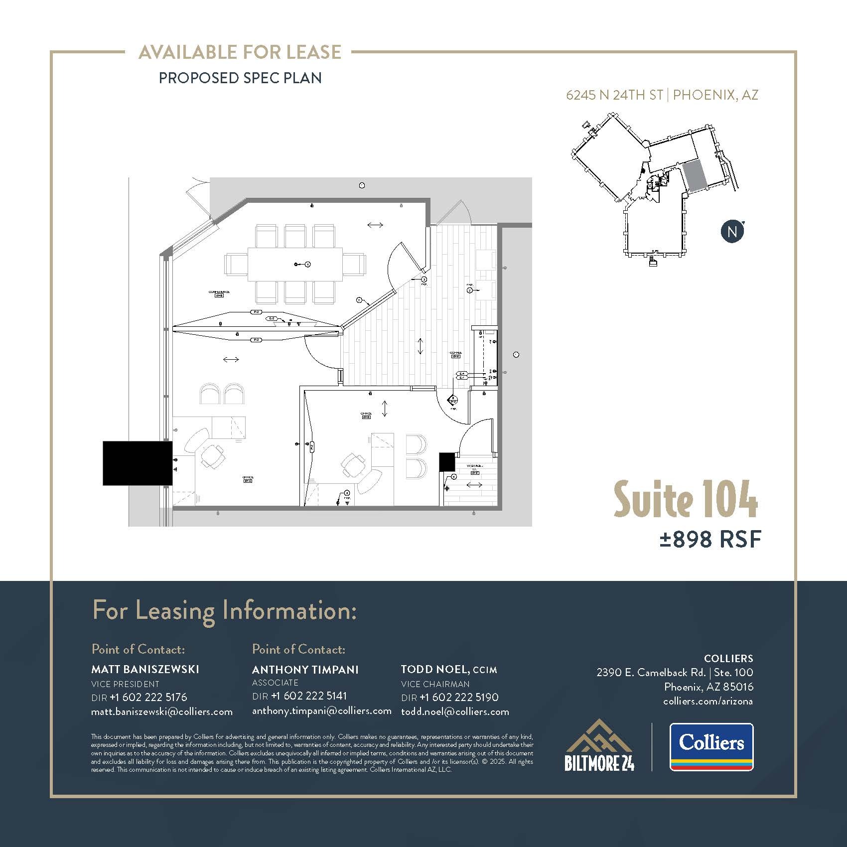 6245 N 24th Pky, Phoenix, AZ à louer Plan d’étage– Image 1 sur 1