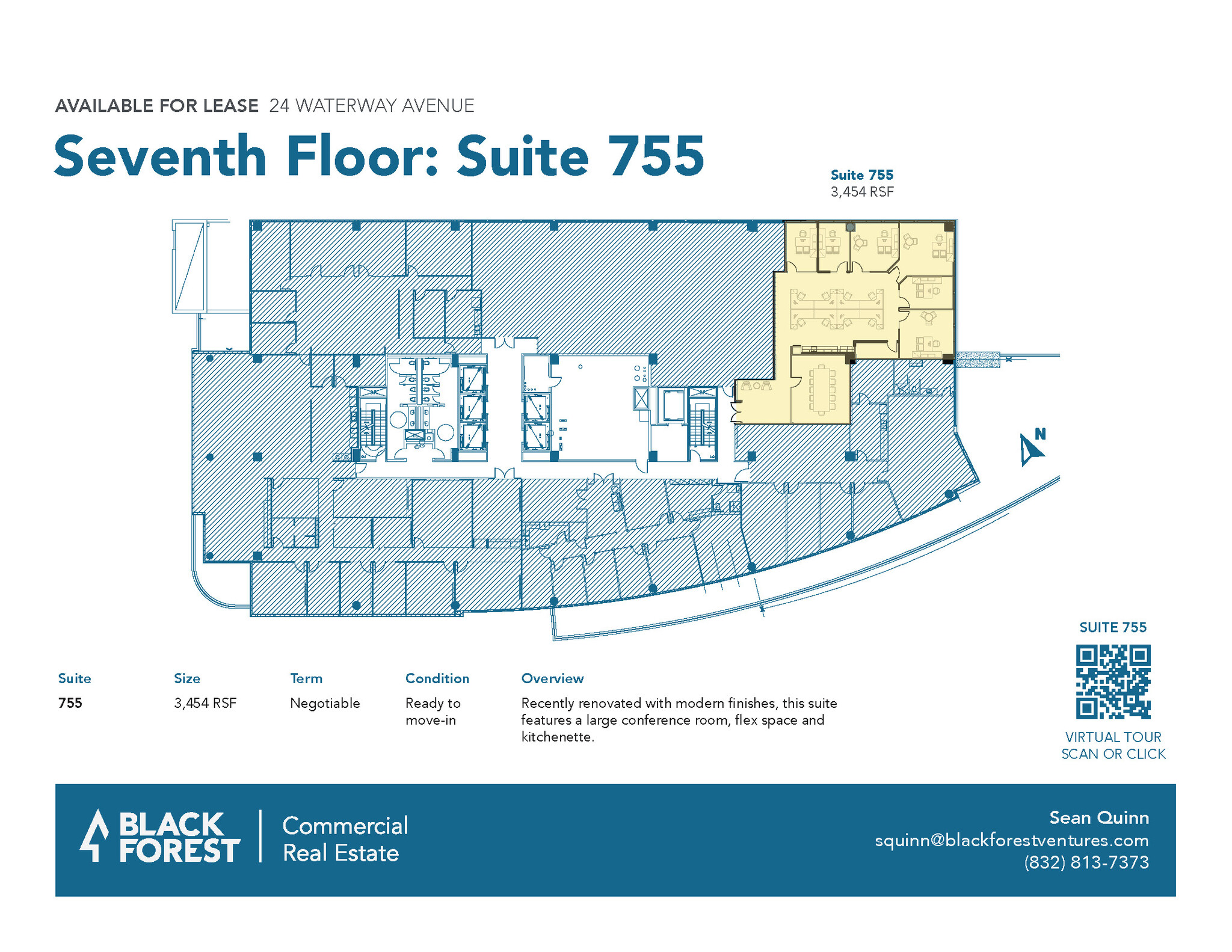 24 Waterway Ave, The Woodlands, TX à louer Plan d’étage– Image 1 sur 1