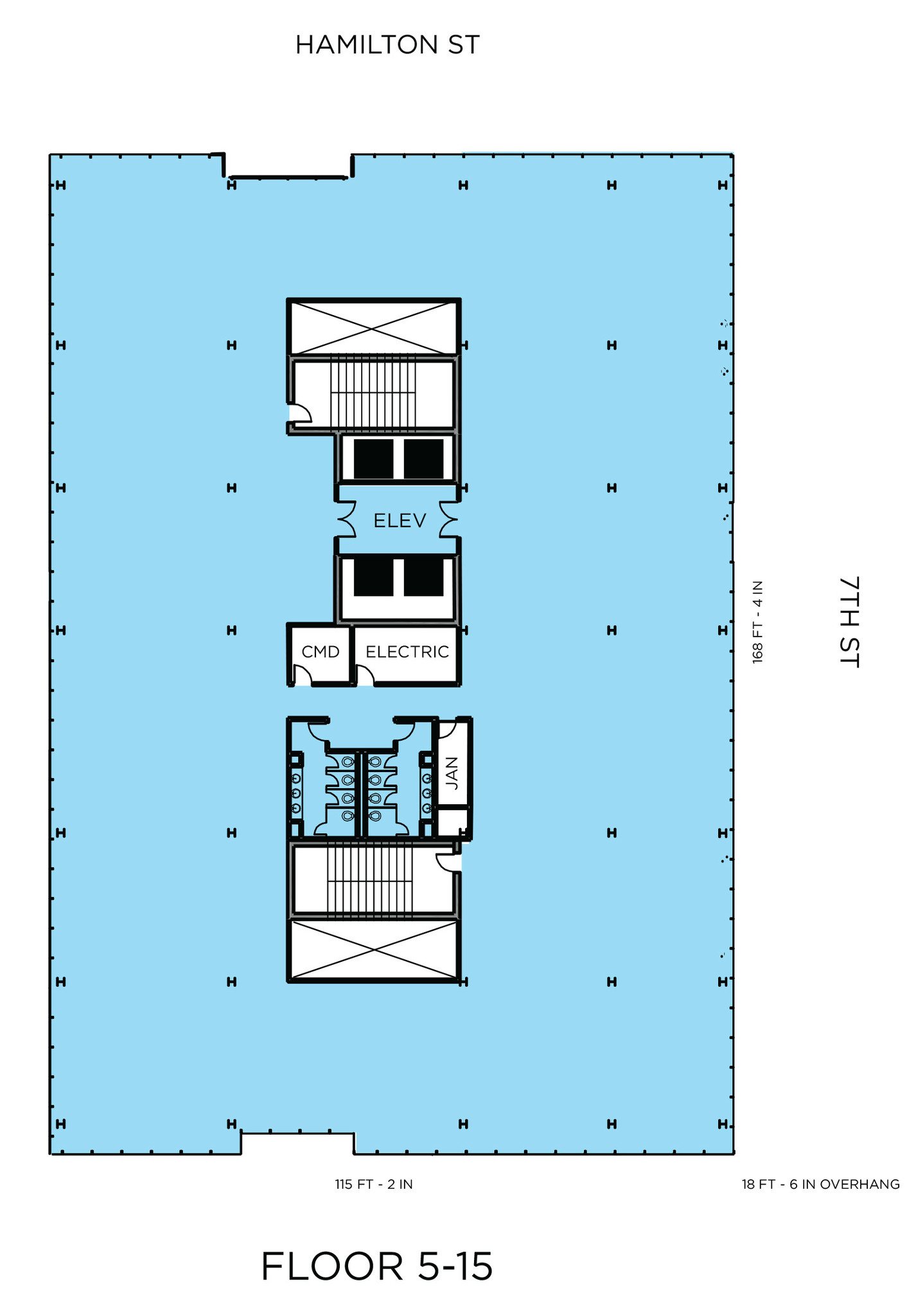 700 Hamilton St, Allentown, PA à louer Plan d’étage– Image 1 sur 1