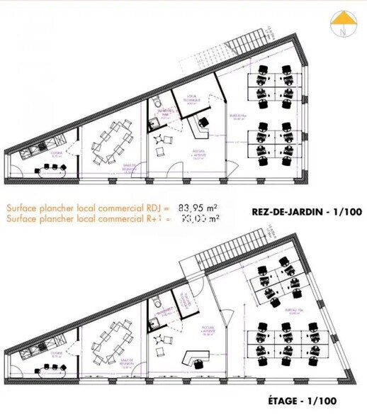 Bureau dans Crolles à louer - Plan d’étage – Image 3 sur 4
