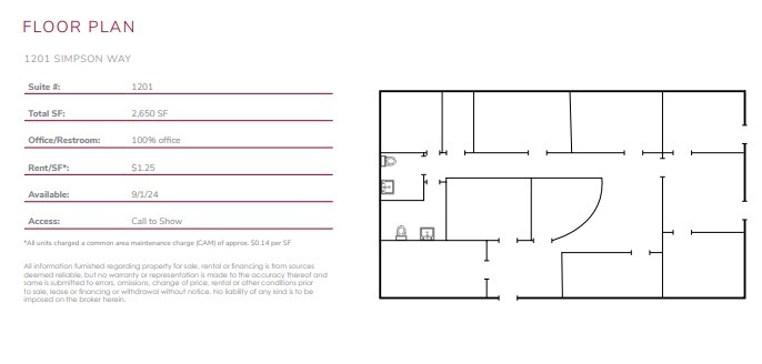 1291 Simpson Way, Escondido, CA à louer Plan d’étage– Image 1 sur 1