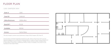 1291 Simpson Way, Escondido, CA à louer Plan d’étage– Image 1 sur 1