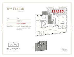 1674 Broadway, New York, NY à louer Plan d’étage– Image 1 sur 2