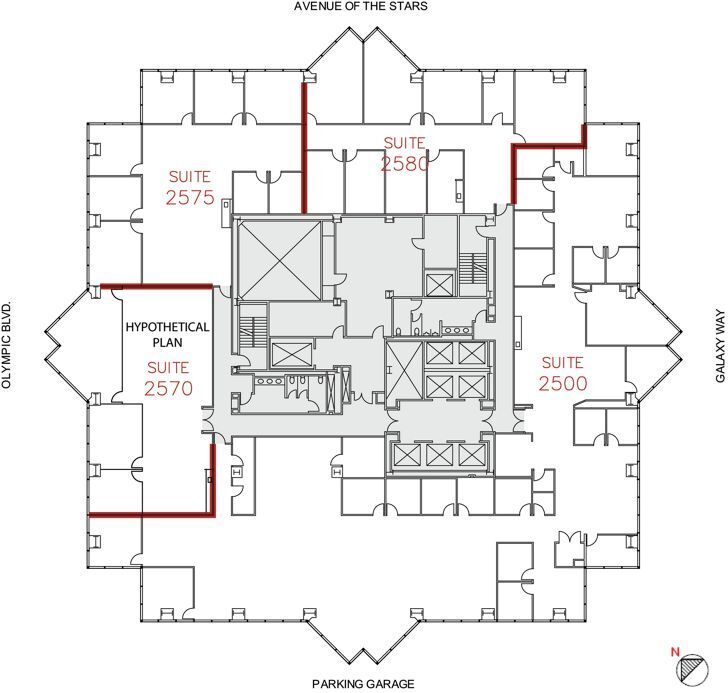 2121 Avenue of the Stars, Century City, CA à louer Plan d’étage– Image 1 sur 1