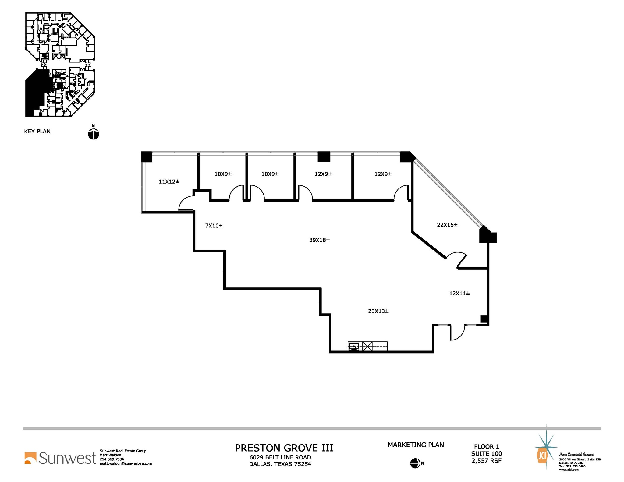 6009 Belt Line Rd, Dallas, TX à louer Plan d’étage– Image 1 sur 6