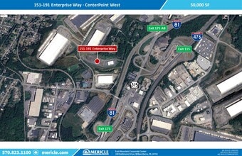 151-191 Enterprise Way, Pittston Township, PA - Vue aérienne  vue de carte
