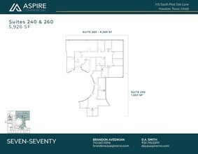 770 S Post Oak Ln, Houston, TX à louer Plan d’étage– Image 2 sur 2